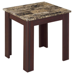 Rhodes 3-piece Faux Marble Top Coffee Table Set Brown - 700395