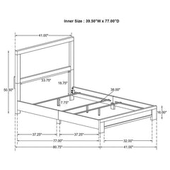 Sidney Wood Twin Panel Bed Rustic Pine - 223141T