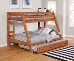 Wrangle Hill Wood Trundle with Bunkie Mattress Amber Wash - 400837
