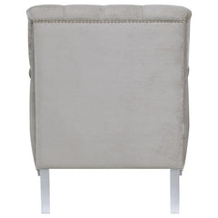 Avonlea Velvet Upholstered Sloped Arm Chair Grey Velvet - 508463