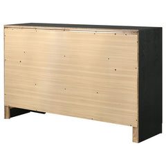 Miranda 7-drawer Dresser Black and Rhinestone - 206363