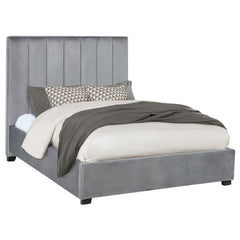 Arles Upholstered Eastern King Panel Bed Grey - 306070KE