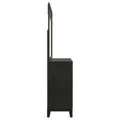 Valencia 6-drawer Dresser with Mirror Black - 223043M