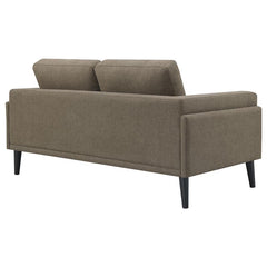 Rilynn Upholstered Track Arm Loveseat Brown - 509522