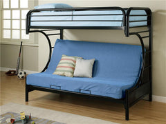 Montgomery Metal Twin Over Futon Bunk Bed Black - 2253K