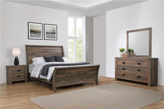 Frederick 4-piece California King Bedroom Set Weathered Oak - 222961KW-S4