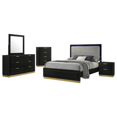 Caraway 5-piece Queen Bedroom Set Black - 224781Q-S5