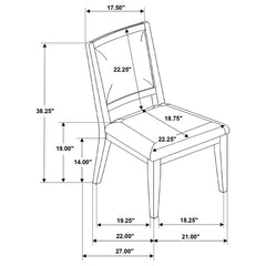 Trofello Upholstered Dining Side Chair White Washed and Beige (Set of 2) - 123122