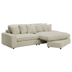 Blaine Upholstered Reversible Chaise Sectional Sofa Sand - 509899