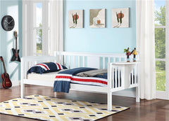 Bethany Wood Twin Daybed with Drop-down Tables White - 300837