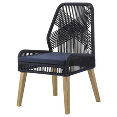 Nakia Woven Rope Dining Chairs Dark Navy (Set of 2) - 110034