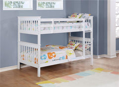 Chapman Wood Twin Over Twin Bunk Bed White - 460244N