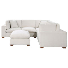 Lakeview 6-piece Upholstered Modular Sectional Sofa Ivory - 551461-SETA