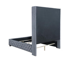 Rocori Upholstered Queen Wingback Bed Grey - 306075Q