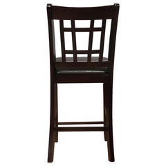 Lavon Upholstered Counter Height Stools Black and Espresso (Set of 2) - 102889