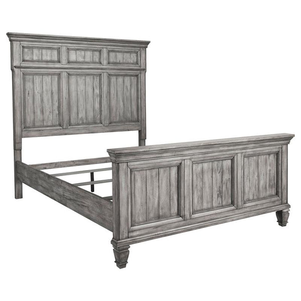 Avenue Wood Queen Panel Bed Weathered Grey - 224031Q