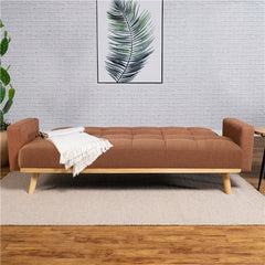 Kourtney Upholstered Tufted Convertible Sofa Bed Terracotta - 360126