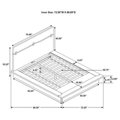 Winslow Wood Queen Panel Bed Smokey Walnut and Coffee Bean - 223250Q