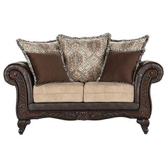 Elmbrook 2-piece Upholstered Rolled Arm Sofa Set Brown - 508571-S2
