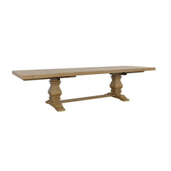 Florence Double Pedestal Dining Table Rustic Smoke - 180201