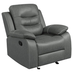 Nova 3-piece Upholstered Padded Arm Sofa Set Dark Grey - 602531-S3