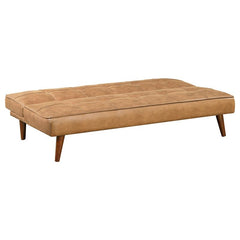 Jenson Upholstered Tufted Convertible Sofa Bed Saddle Brown - 360234