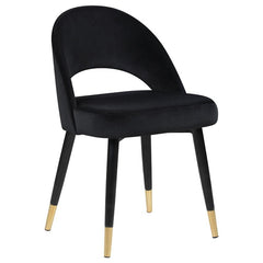 Lindsey Arched Back Upholstered Side Chairs Black (Set of 2) - 193562