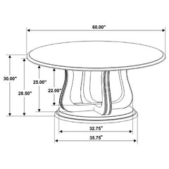 Trofello 5-piece Round Dining Set White Washed - 123120-S5