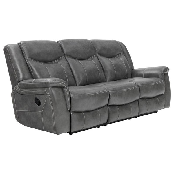 Conrad Upholstered Padded Arm Motion Sofa Grey - 650354