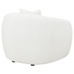 Isabella Faux Sheepskin Upholstered Accent Chair Natural - 509873