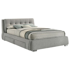 Fenbrook Upholstered Eastern King Storage Panel Bed Grey - 300523KE