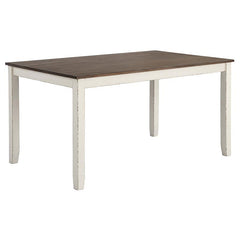 Fortress 7-piece Dining Set Chestnut and Vintage White - 190721