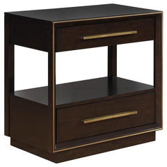 Durango 2-drawer Nightstand Smoked Peppercorn - 223262
