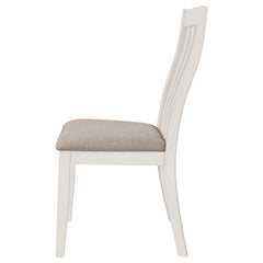 Nogales Vertical Slat Back Dining Side Chair Off White (Set of 2) - 122302