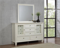Sandy Beach 11-drawer Dresser with Mirror Cream White - 201303M