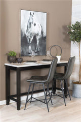 Toby Rectangular Marble Top Counter Height Table Espresso and White - 115528