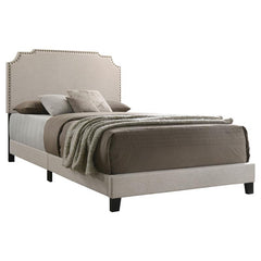 Tamarac Upholstered Eastern King Panel Bed Beige - 310061KE