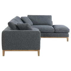 Persia Upholstered Track Arm Sectional Sofa Grey - 508857