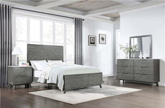 Nathan 4-piece California King Bedroom Set Grey - 224601KW-S4