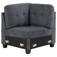 Georgina Upholstered Corner Chair Steel Grey - 551702
