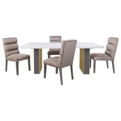 Carla Upholstered Dining Side Chair Stone (Set of 2) - 106684
