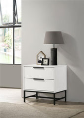 Sonora 2-drawer Nightstand Bedside Table White - 224862