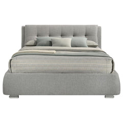 Fenbrook Upholstered Eastern King Storage Panel Bed Grey - 300523KE