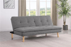Scout Upholstered Tufted Convertible Sofa Bed Grey - 360045