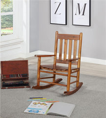 Annie Slat Back Solid Wood Kids Rocking Chair Golden Brown - 609452