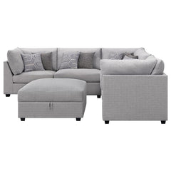 Cambria 6-piece Upholstered Modular Sectional Sofa Grey - 551511-S6B