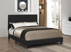 Mauve Upholstered Queen Panel Bed Black - 300558Q