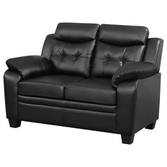 Finley Upholstered Padded Arm Tufted Loveseat Black - 506552