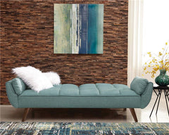 Caufield Upholstered Convertible Sofa Bed Turquoise Blue - 360097
