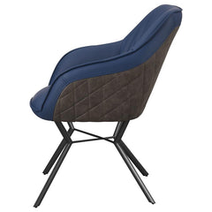 Mayer Upholstered Tufted Side Chairs (Set of 2) Blue and Brown - 193722